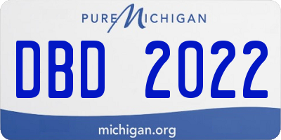 MI license plate DBD2022
