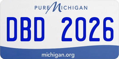 MI license plate DBD2026