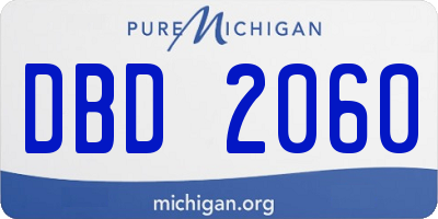 MI license plate DBD2060