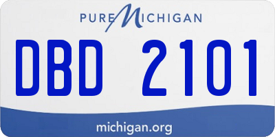 MI license plate DBD2101
