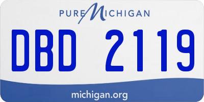 MI license plate DBD2119