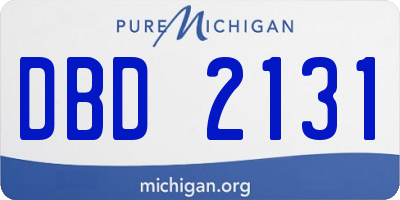 MI license plate DBD2131