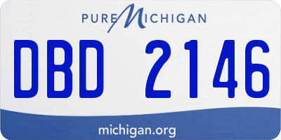 MI license plate DBD2146