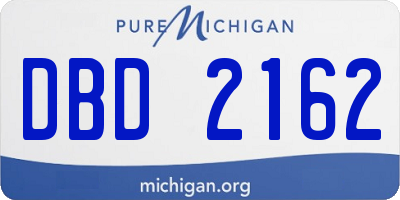 MI license plate DBD2162
