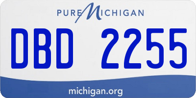 MI license plate DBD2255