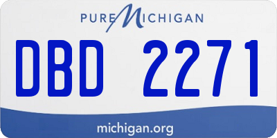 MI license plate DBD2271