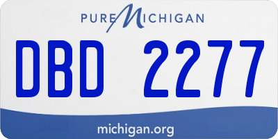 MI license plate DBD2277