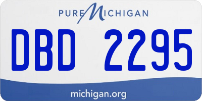 MI license plate DBD2295