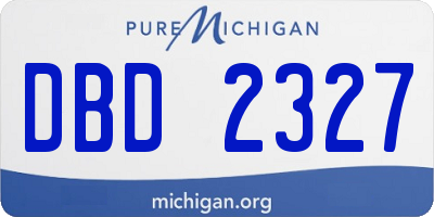 MI license plate DBD2327