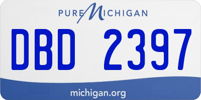 MI license plate DBD2397