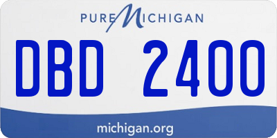 MI license plate DBD2400