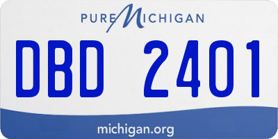 MI license plate DBD2401