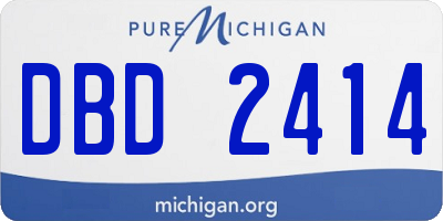 MI license plate DBD2414
