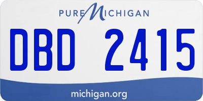 MI license plate DBD2415