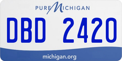 MI license plate DBD2420