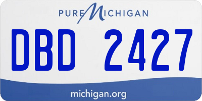 MI license plate DBD2427