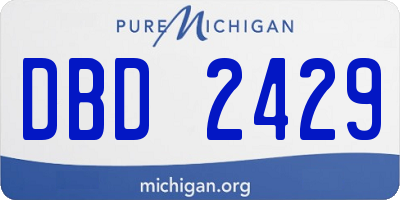 MI license plate DBD2429