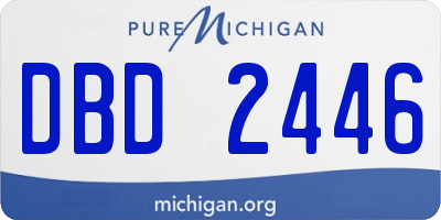 MI license plate DBD2446