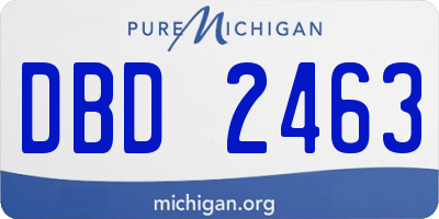 MI license plate DBD2463