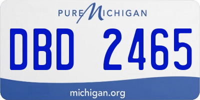 MI license plate DBD2465
