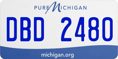 MI license plate DBD2480