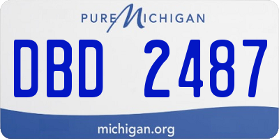 MI license plate DBD2487