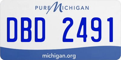 MI license plate DBD2491