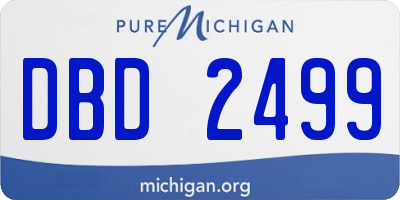 MI license plate DBD2499