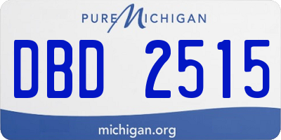 MI license plate DBD2515