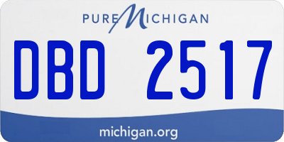 MI license plate DBD2517