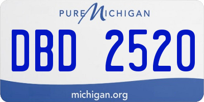 MI license plate DBD2520