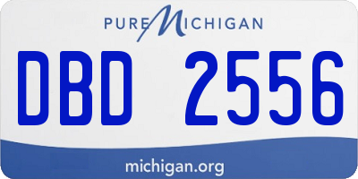 MI license plate DBD2556