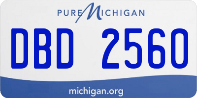 MI license plate DBD2560