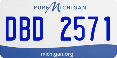 MI license plate DBD2571