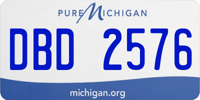 MI license plate DBD2576