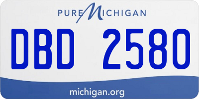 MI license plate DBD2580