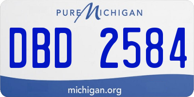 MI license plate DBD2584