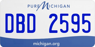 MI license plate DBD2595