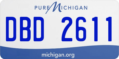 MI license plate DBD2611