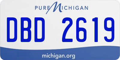 MI license plate DBD2619