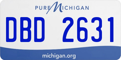 MI license plate DBD2631