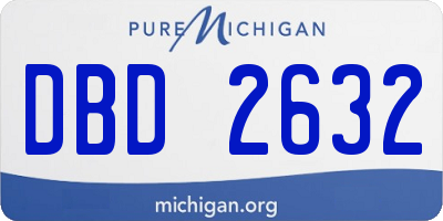 MI license plate DBD2632