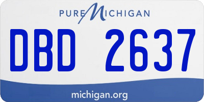 MI license plate DBD2637