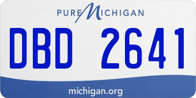 MI license plate DBD2641