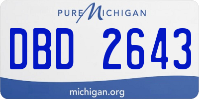MI license plate DBD2643