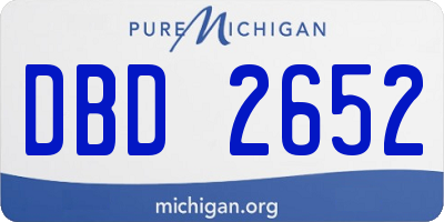 MI license plate DBD2652