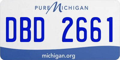 MI license plate DBD2661