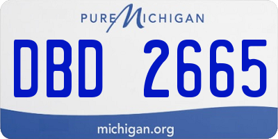 MI license plate DBD2665