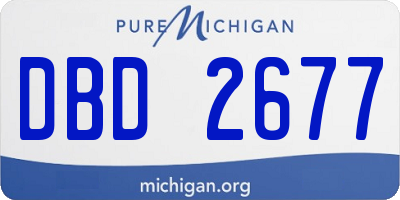 MI license plate DBD2677