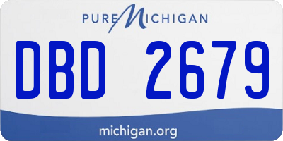 MI license plate DBD2679